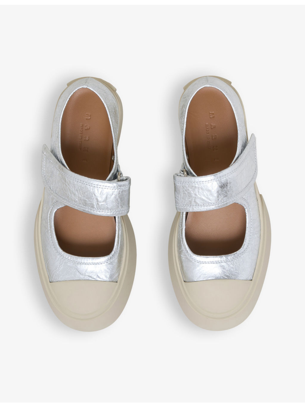 Pablo metallic-leather Mary Jane trainers - 2