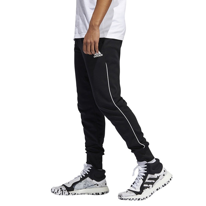 adidas Logo Knit Drawstring Sports Pants Black DX6785 - 4