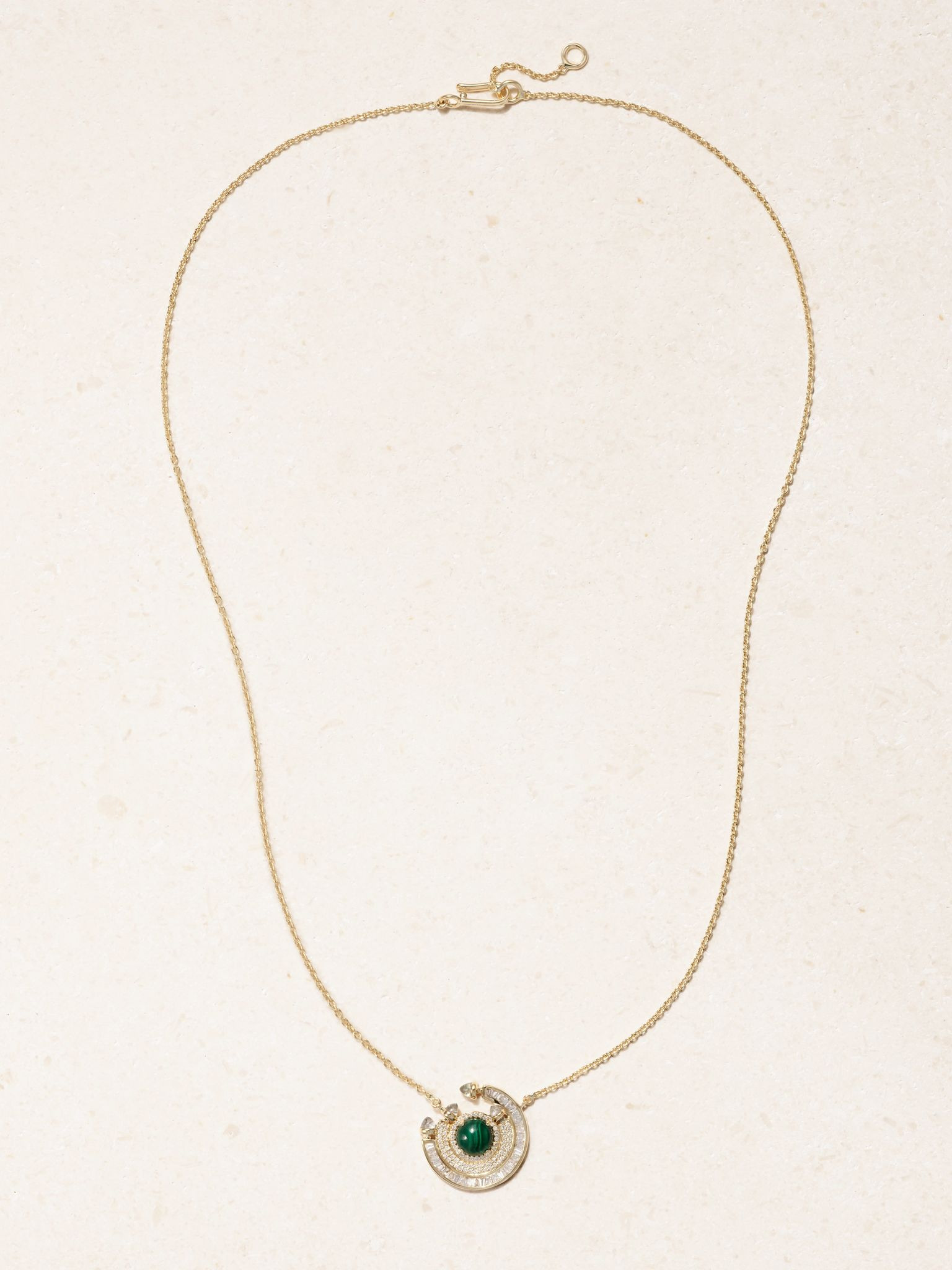 Chakra 18-karat gold multi-stone necklace Gold - 4