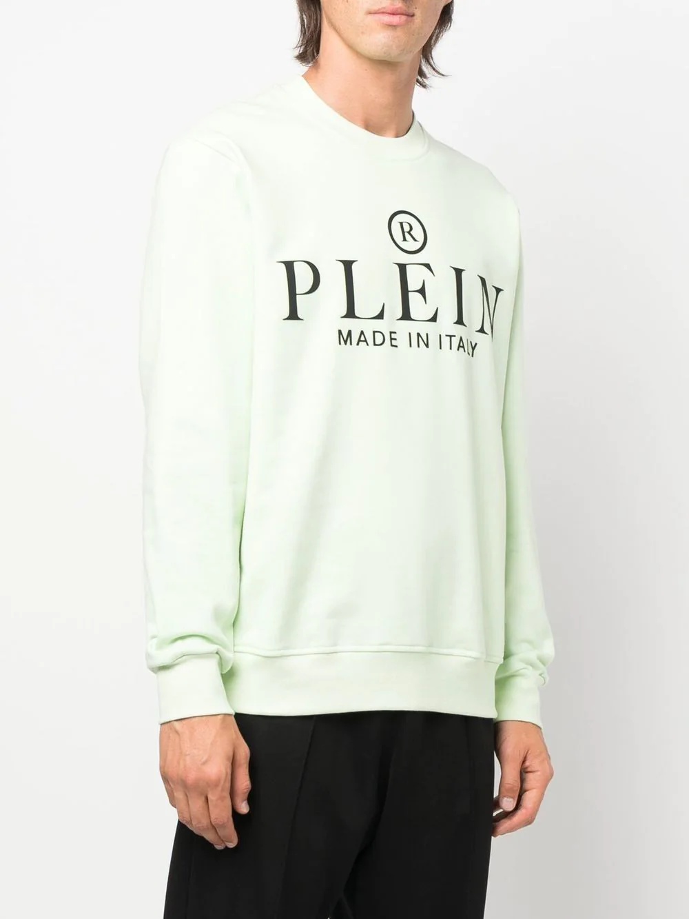 logo-print crew neck sweatshirt - 3