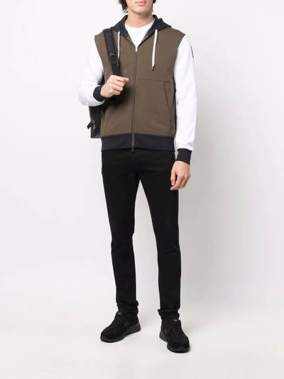 Herno panelled zip-up hoodie outlook