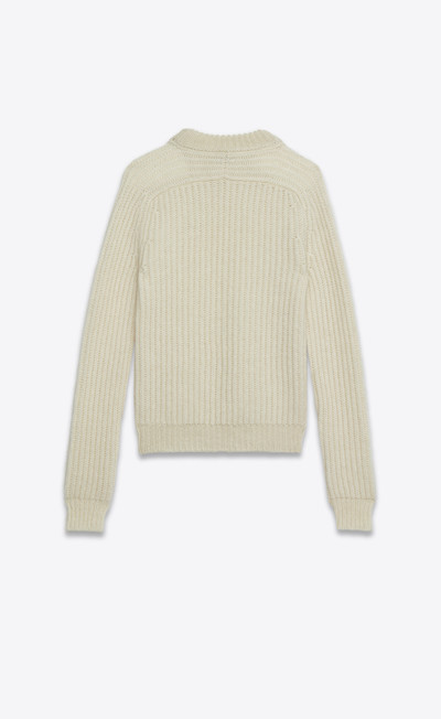 SAINT LAURENT rib-knit sweater in cashmere and mohair outlook