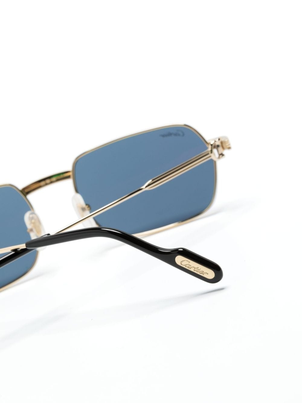 polished rectangle-frame sunglasses - 3