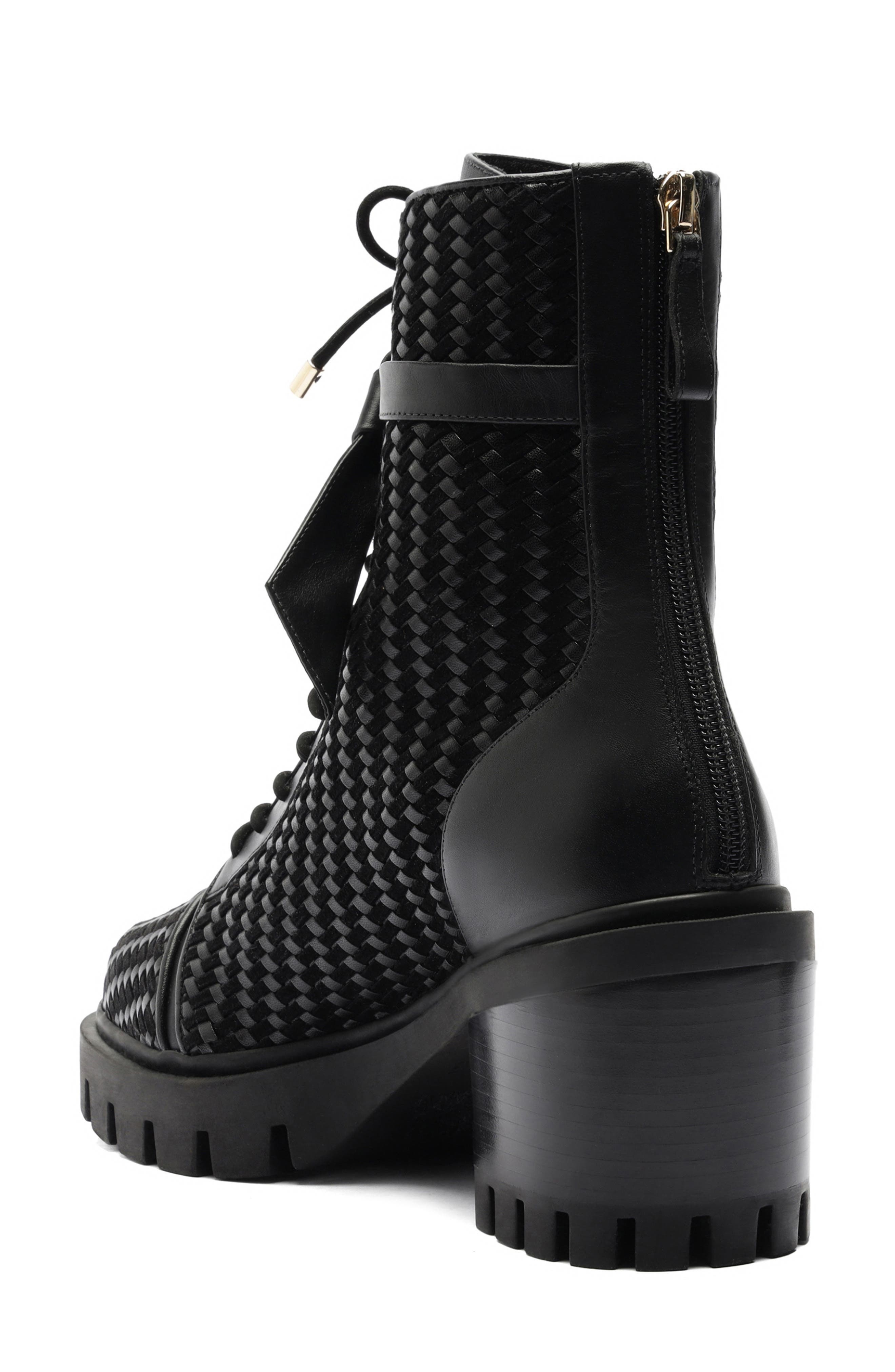 Alexandre Birman Tresse Combat Boot in Black at Nordstrom - 2