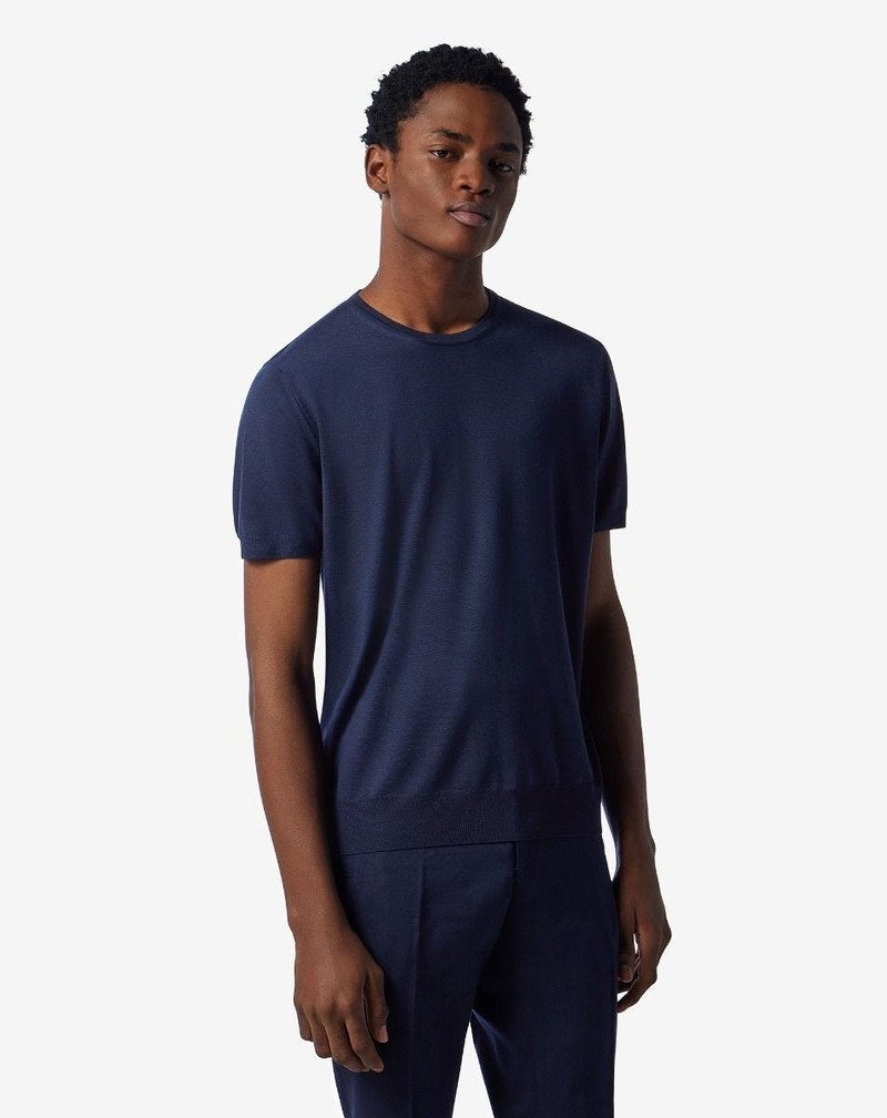 Light blue ultrafine wool crewneck jumper 3