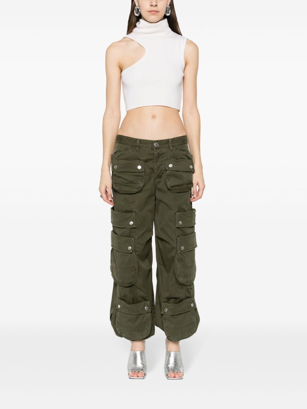 multi-pocket cargo trousers - 2