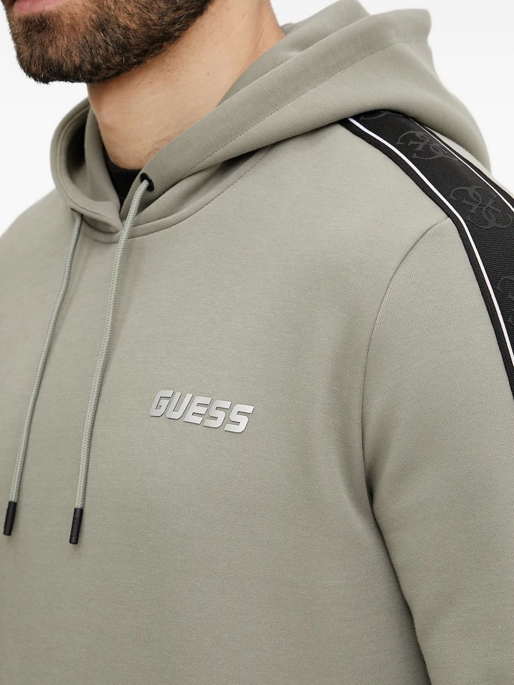 logo-tape hoodie - 4