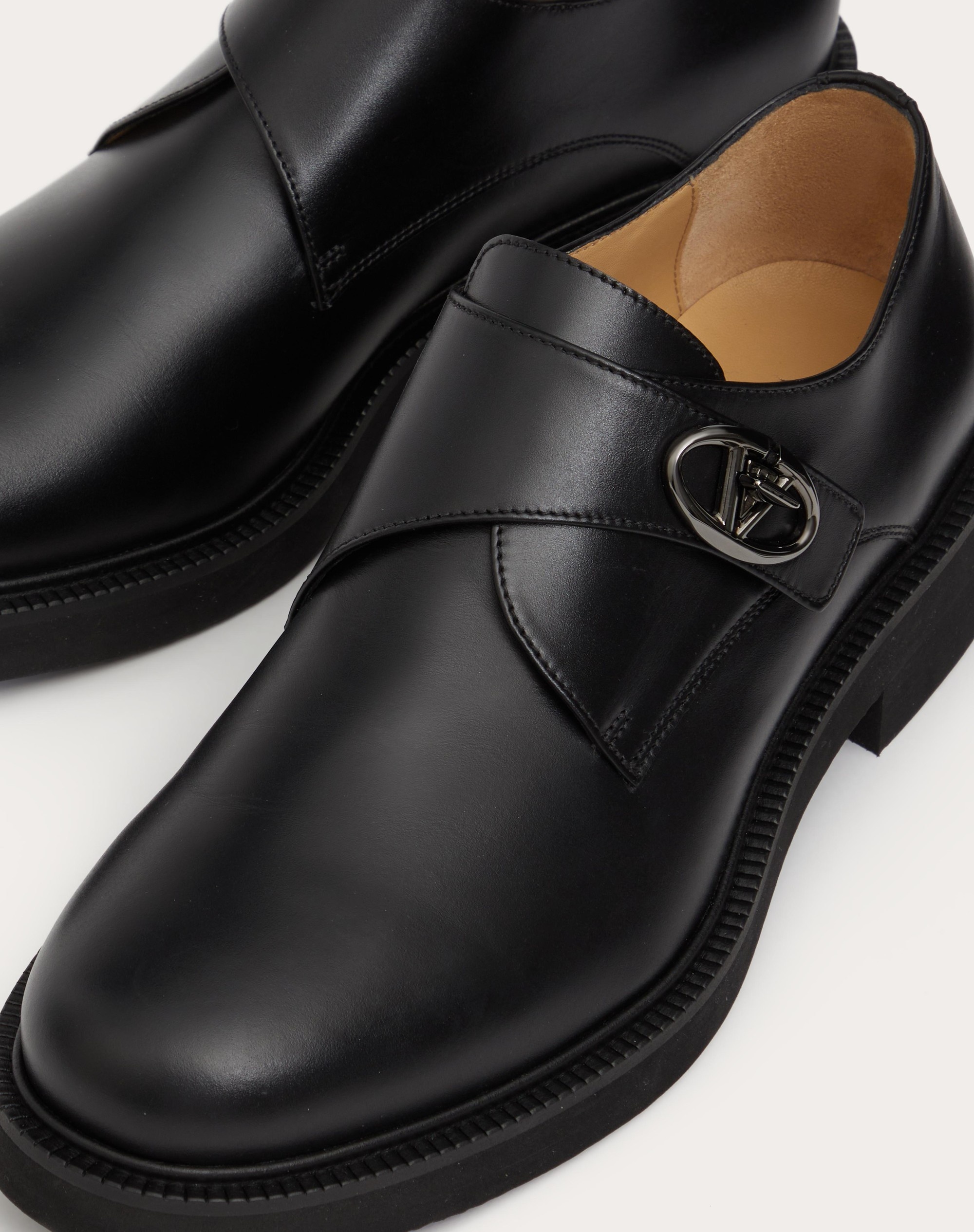 SINGLE MONK STRAP VLOGO LOCKER IN CALFSKIN - 5