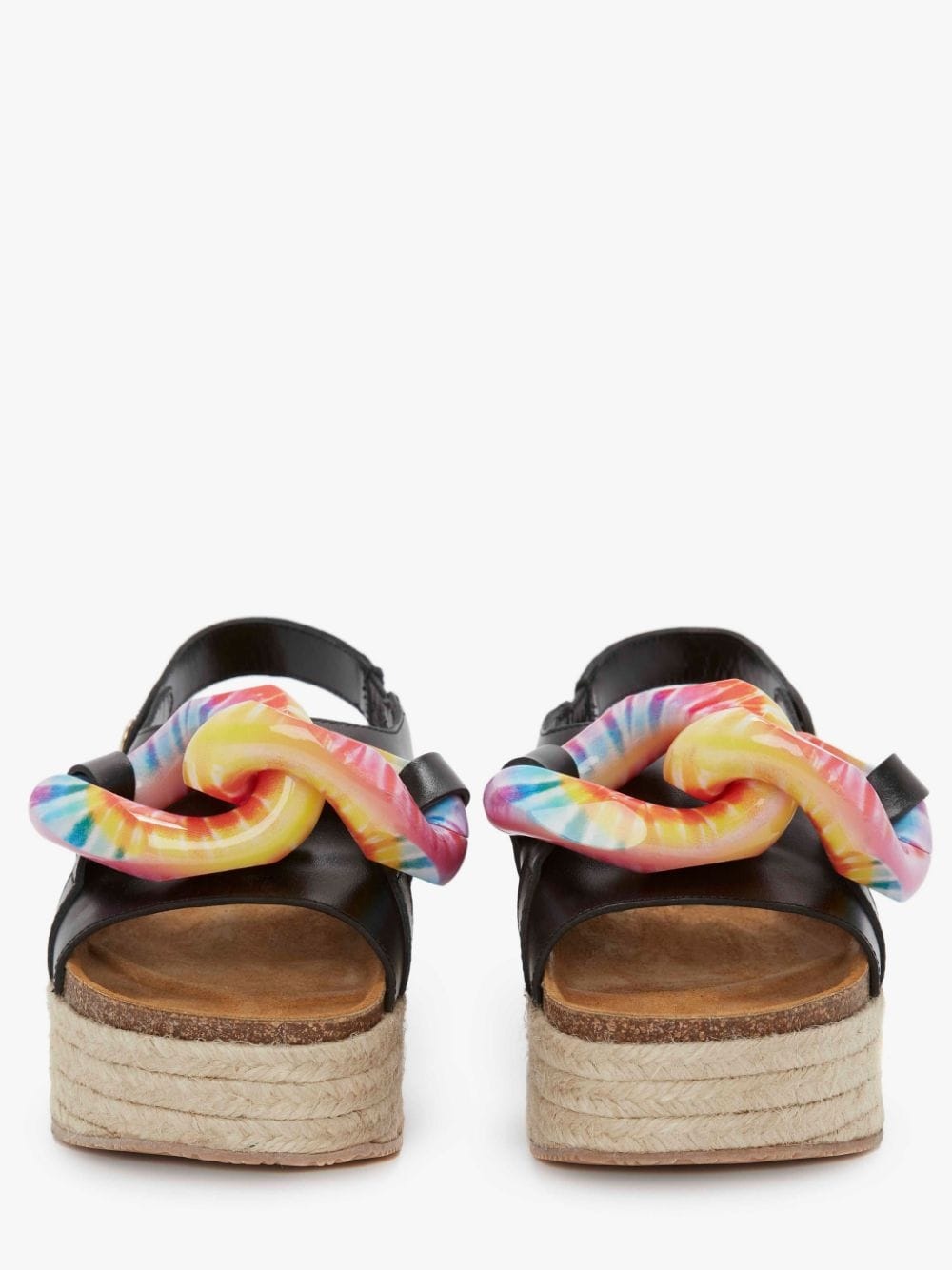 WOMEN'S CHAIN SANDALS WITH SNAP - ESPADRILLE PLATFORM - 3
