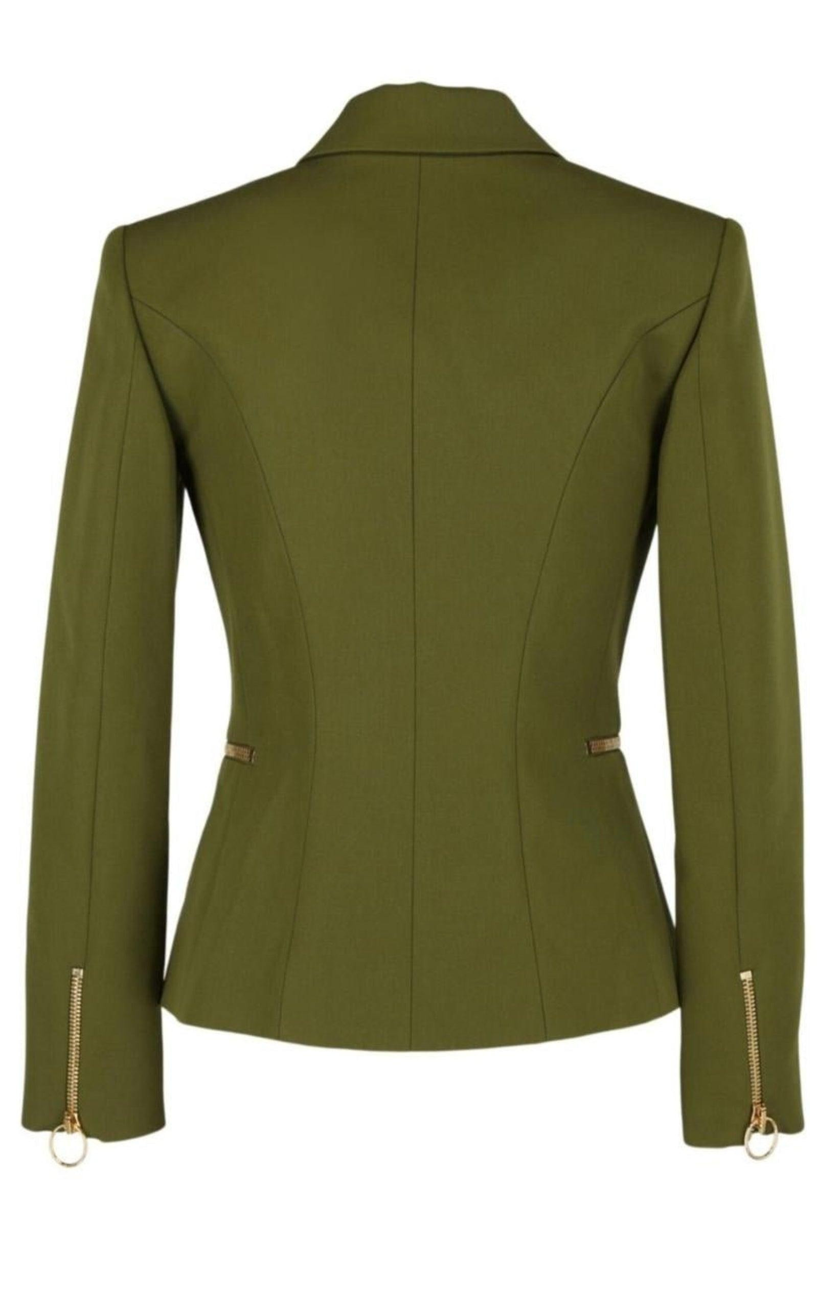 Green Wool Double-breasted Blazer - 6