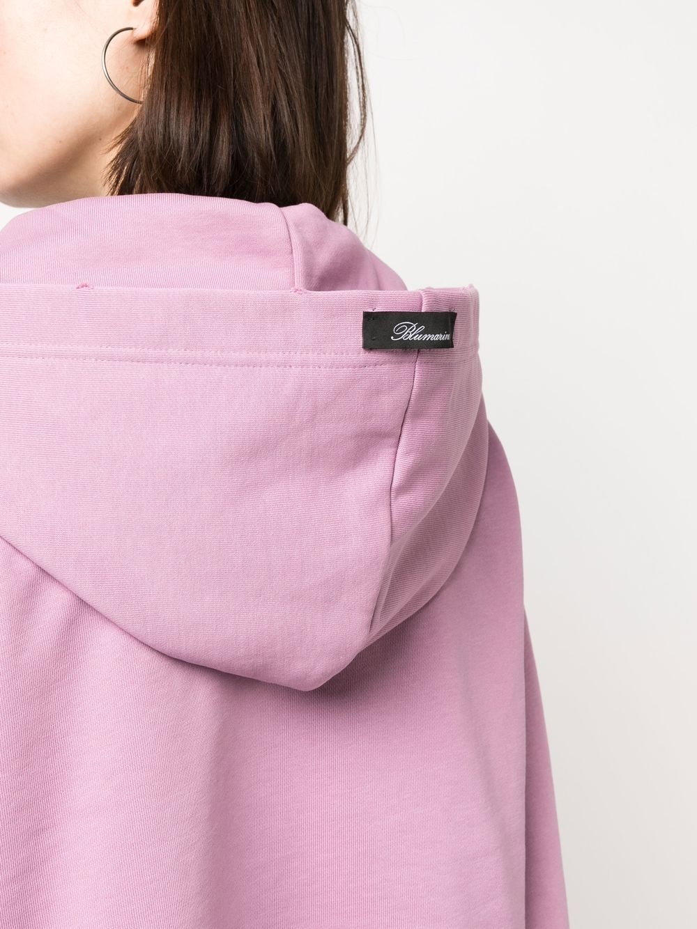 logo-embellished cropped hoodie - 5