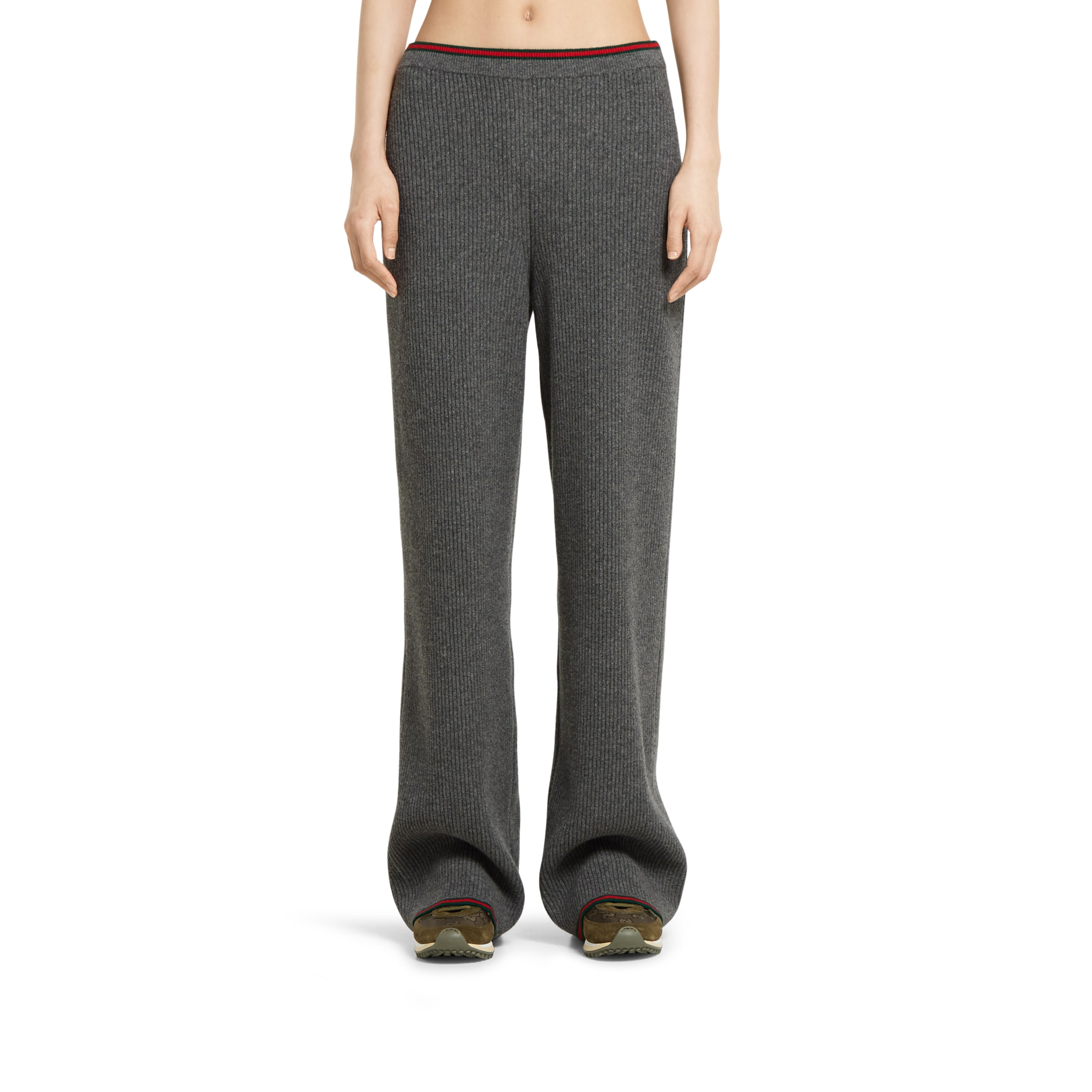 Soft rib felted wool pants - 3