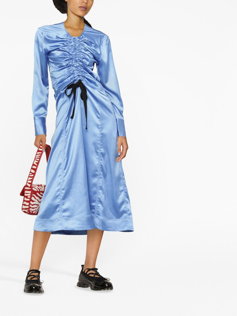 GANNI satin midi dress outlook
