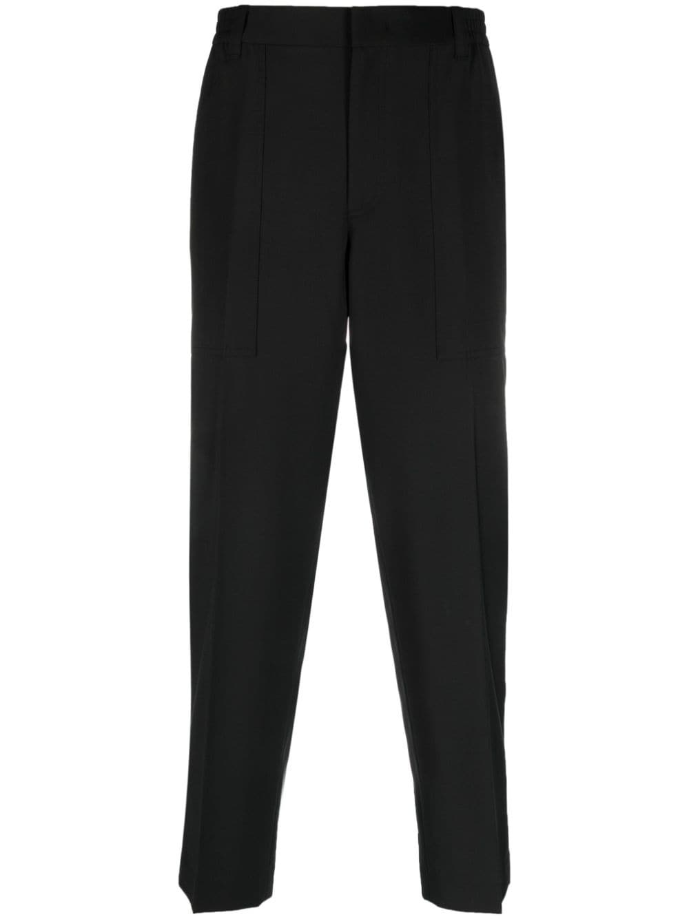 mid-rise straight-leg trousers - 1