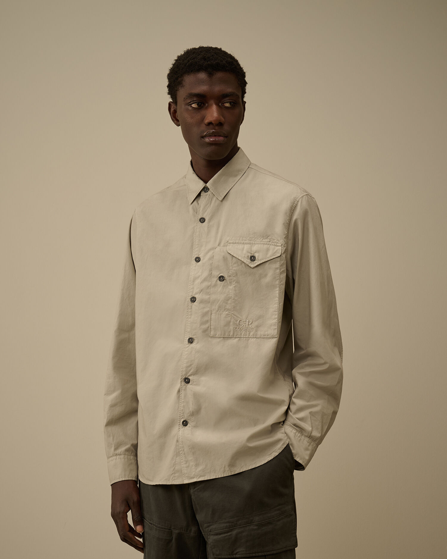 Popeline Longsleeve Logo Button Shirt - 3