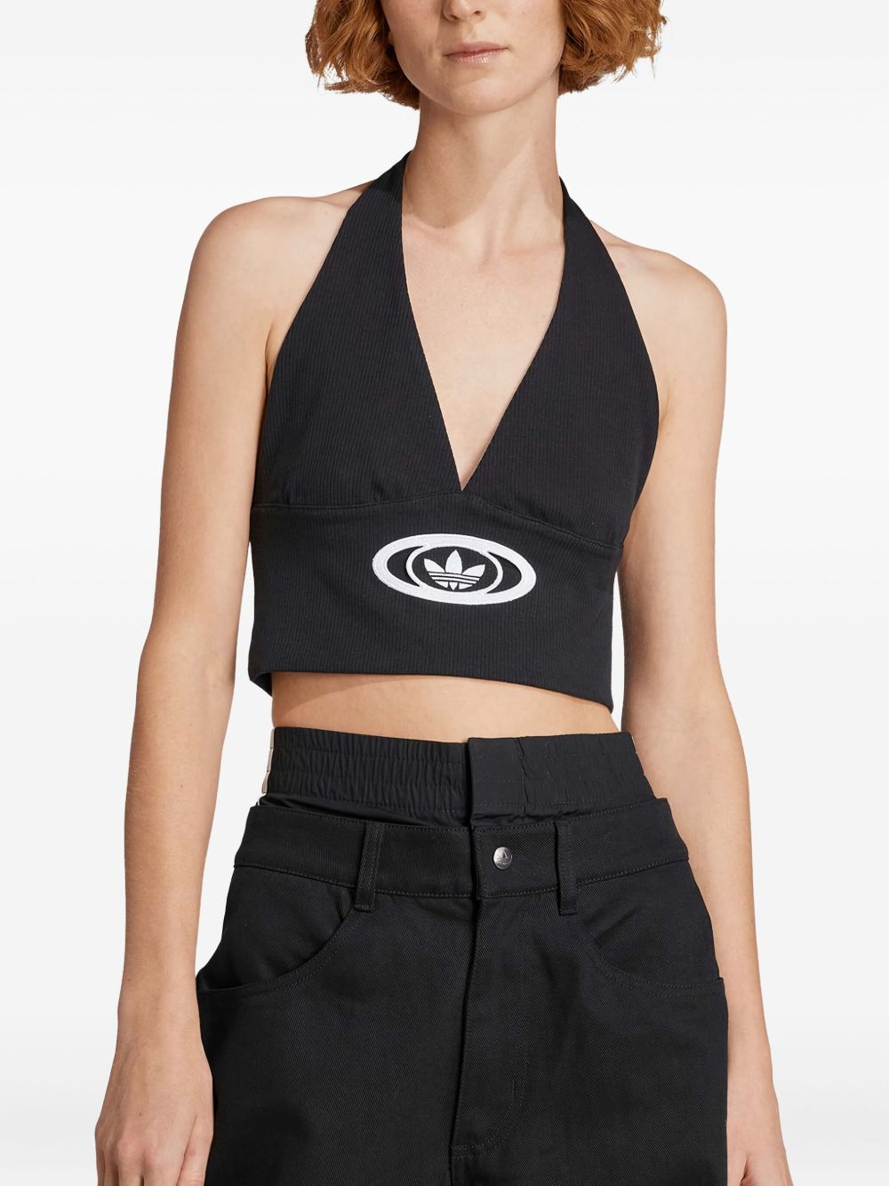 Campus 2000 halterneck ribbed top - 2