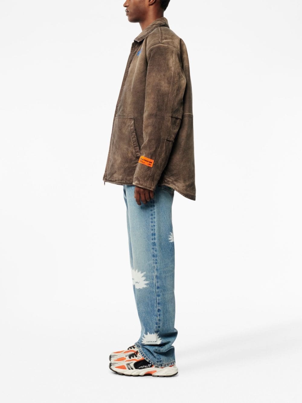 logo-patch cotton jacket - 3