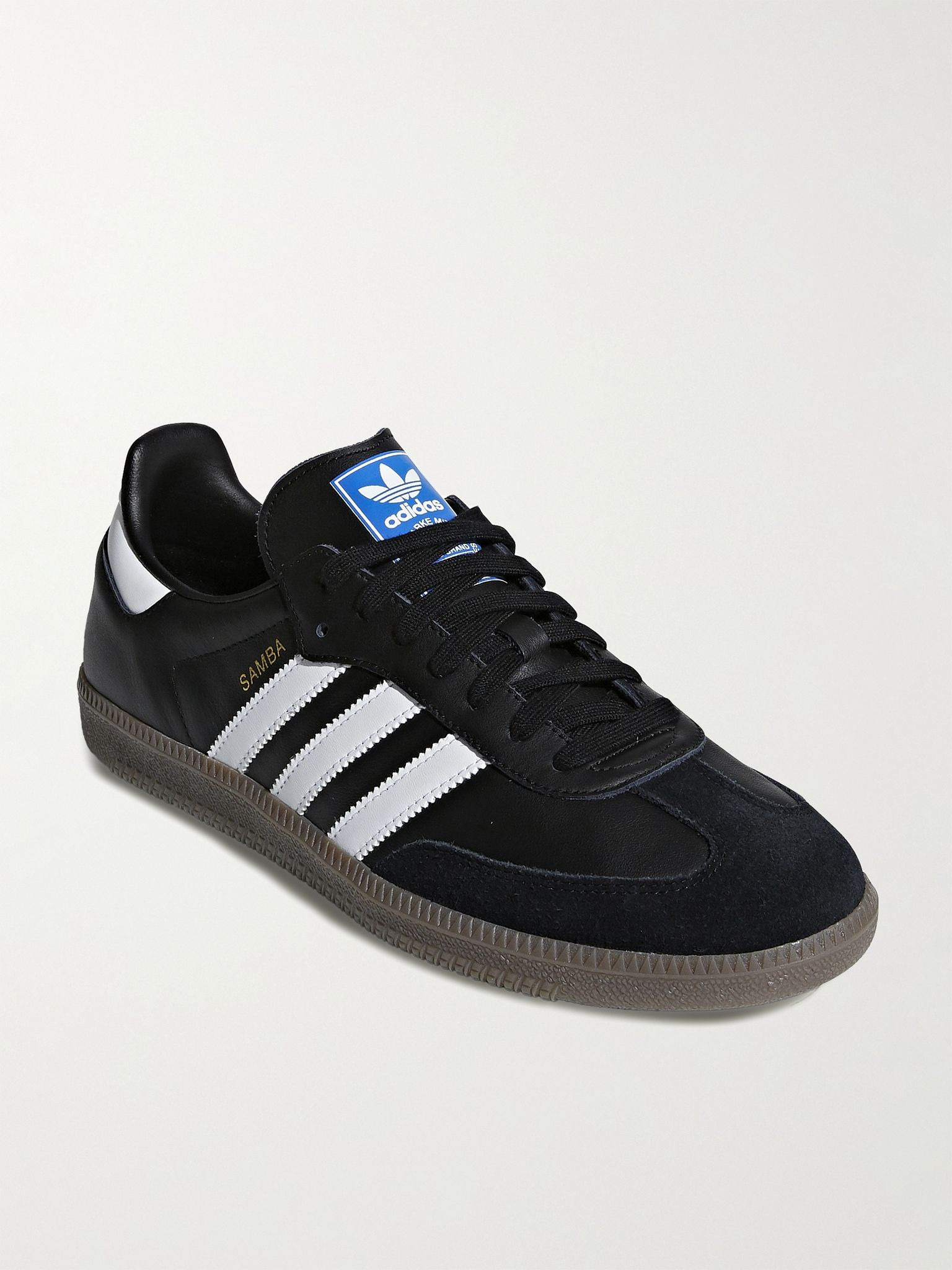 Samba OG Suede-Trimmed Leather Sneakers Black - 3