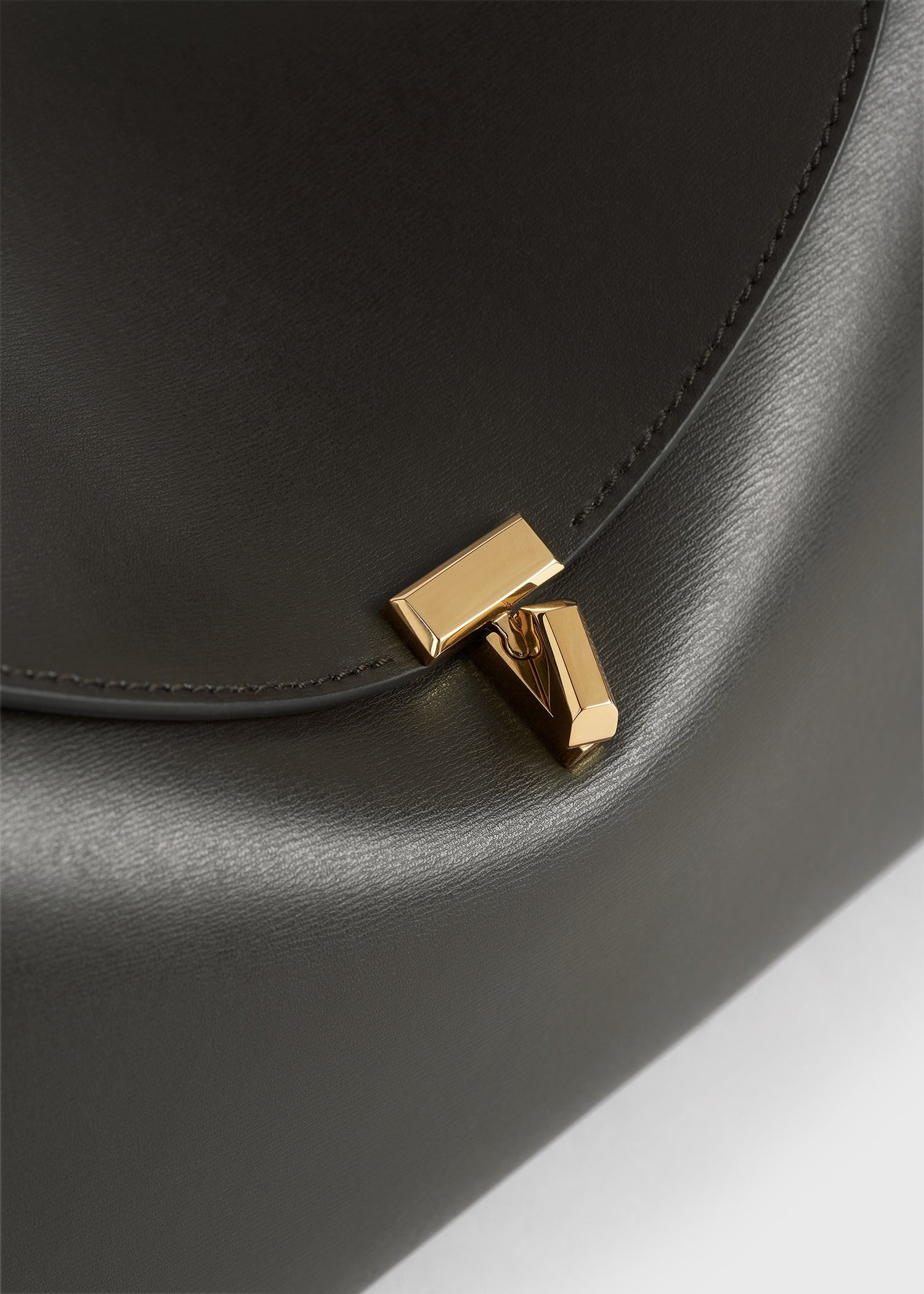 T-Lock leather top handle bark - 5