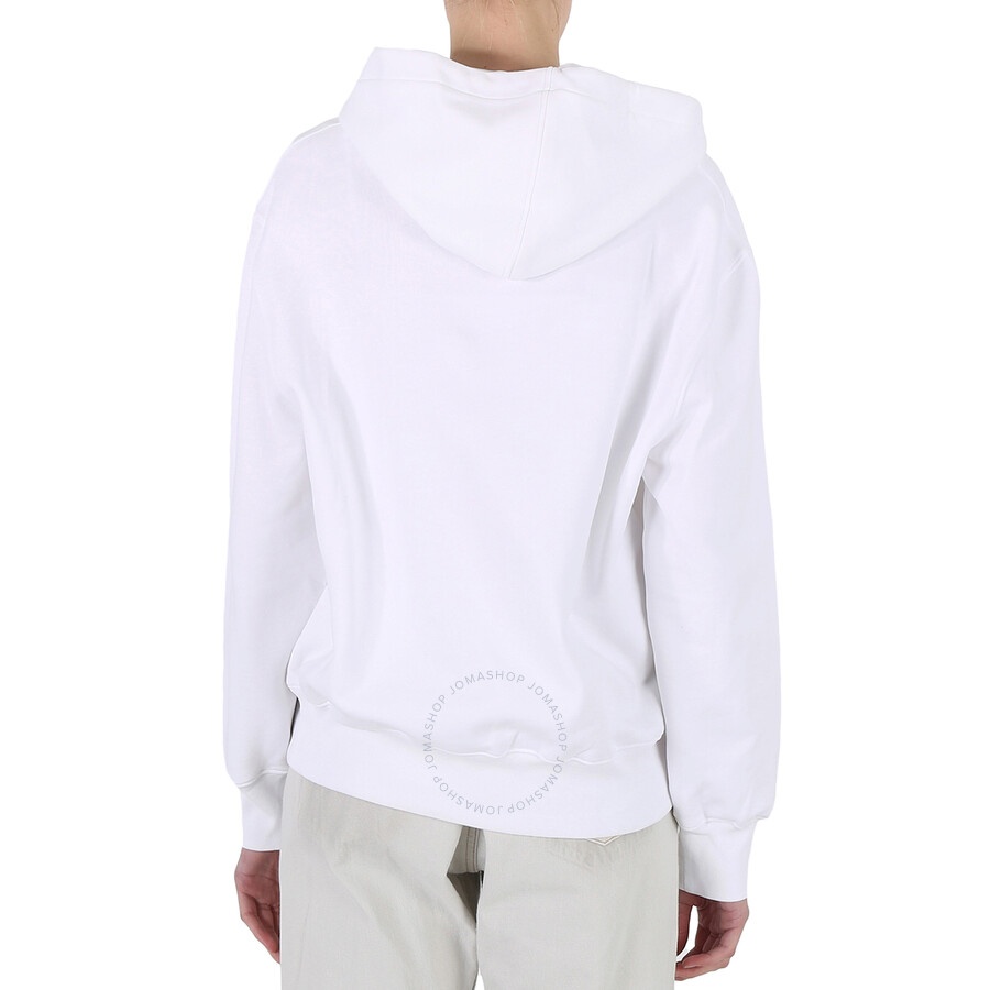 Moschino White Ice Logo Print Cotton Hoodie - 6