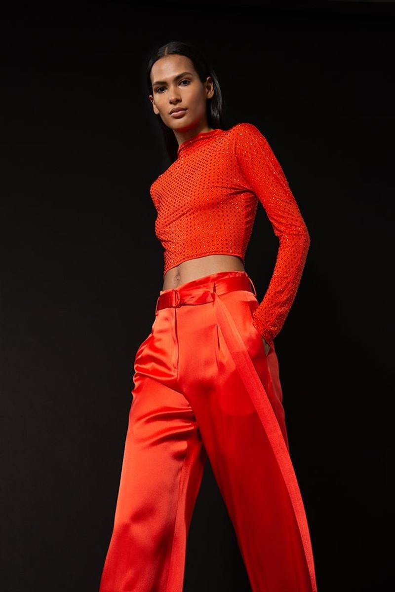 LAPOINTE Rhinestone Dolman Long Sleeve outlook