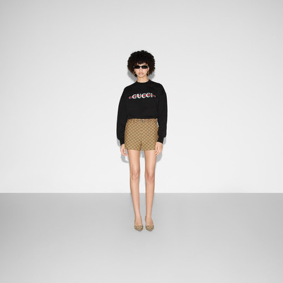 GUCCI Gucci print felted cotton jersey sweatshirt outlook