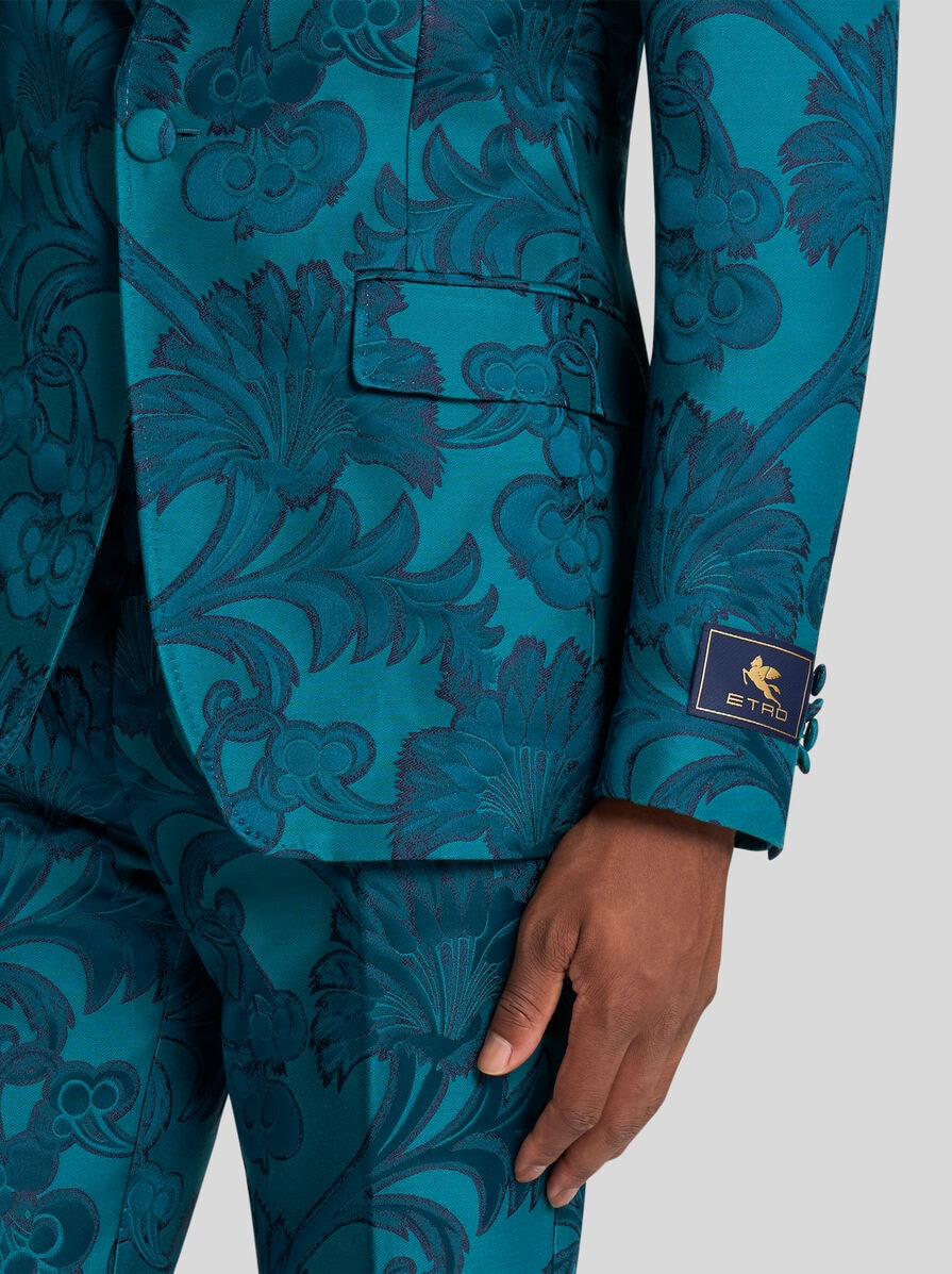FLORAL LEAFY SINGLE-BREASTED BLAZER - 2