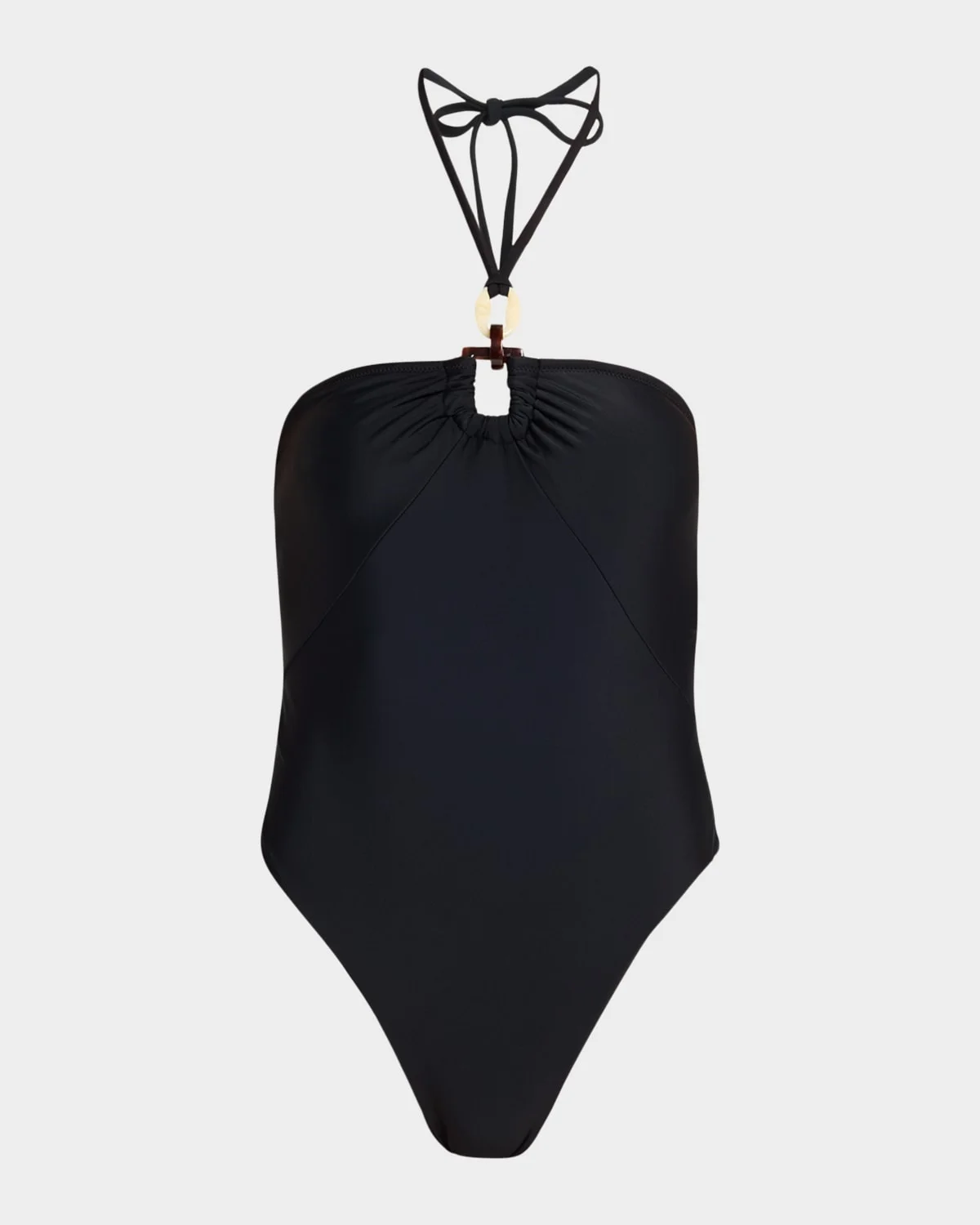 Marjorie Ring Halter One-Piece Swimsuit - 1