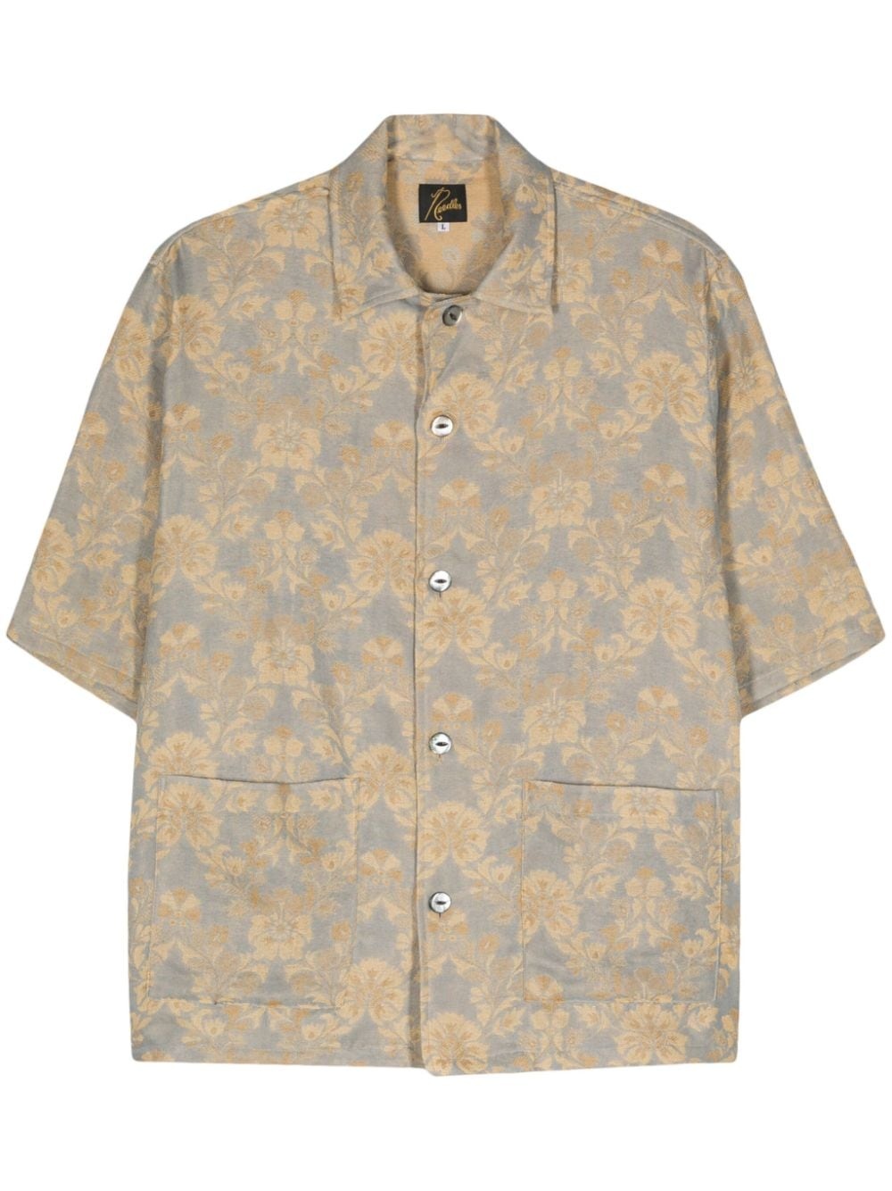 jacquard floral-motif shirt - 1
