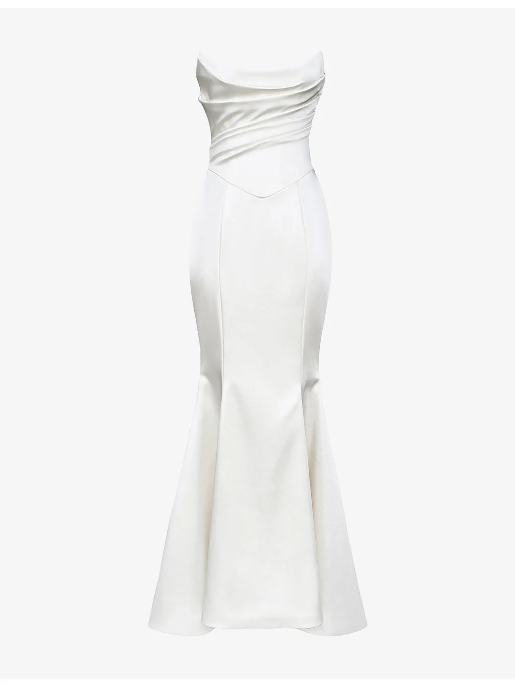 Veronique Strapless Satin Bridal Gown - 1
