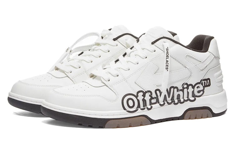 Off-White Out Of Office Low-Top For Walking Sneaker 'White Black' OMIA189S22LEA0040110 - 2