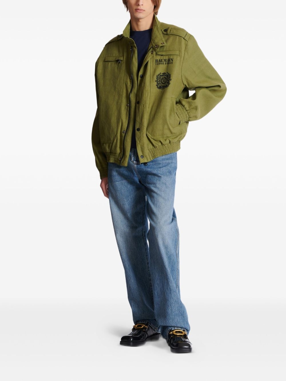 logo-print jacket - 2