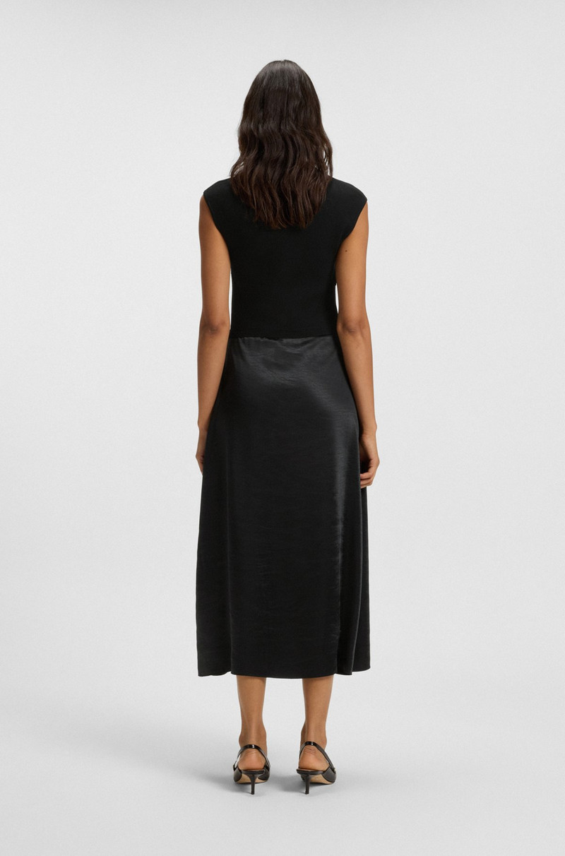 KNITTED DRESS WITH SATIN SKIRT 5