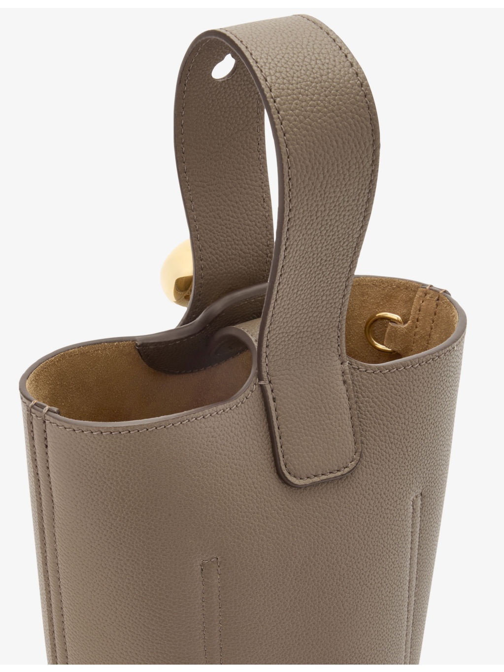 Pebble Mini Leather Bucket Bag - 4