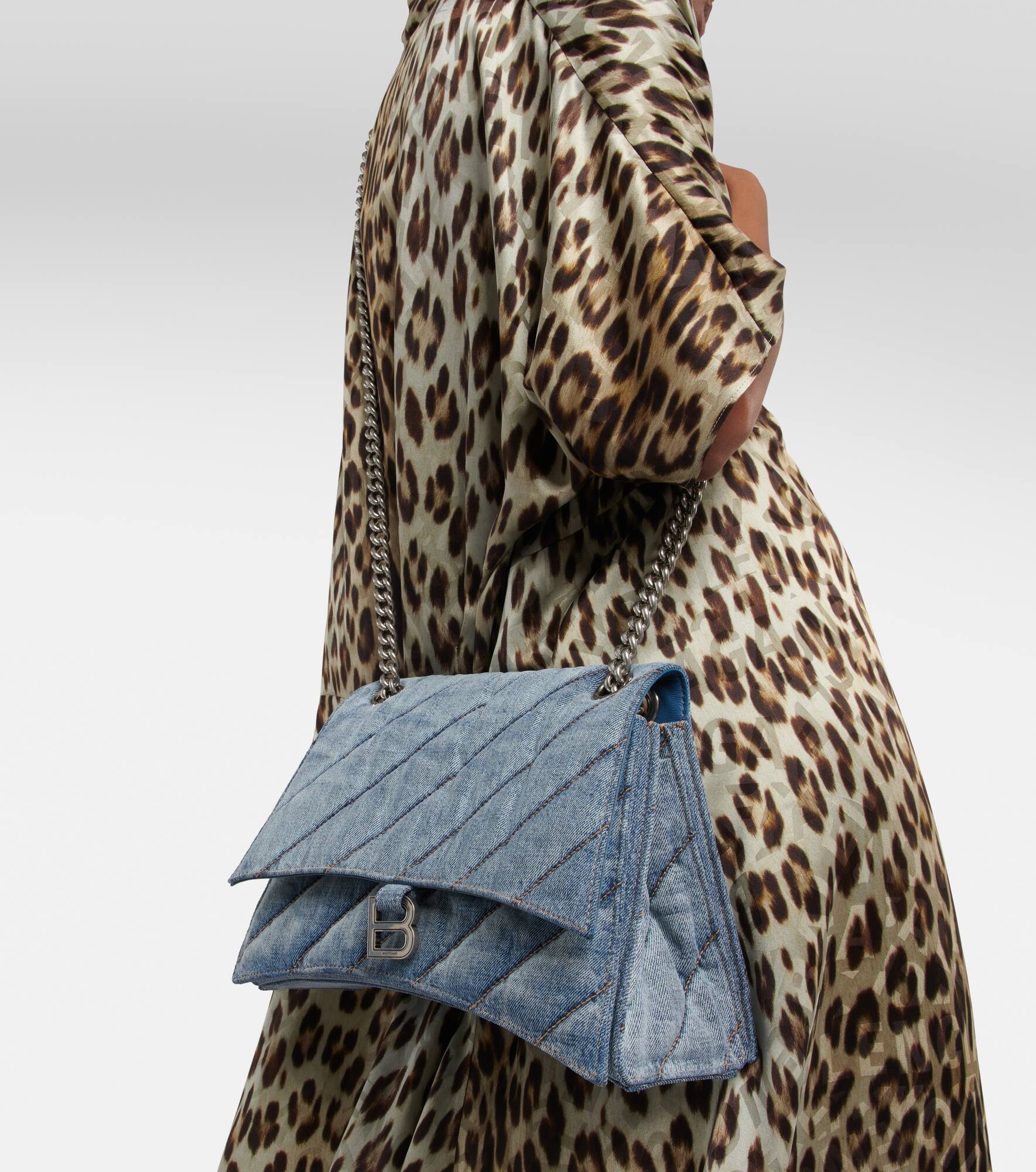 Crush Medium denim shoulder bag - 6