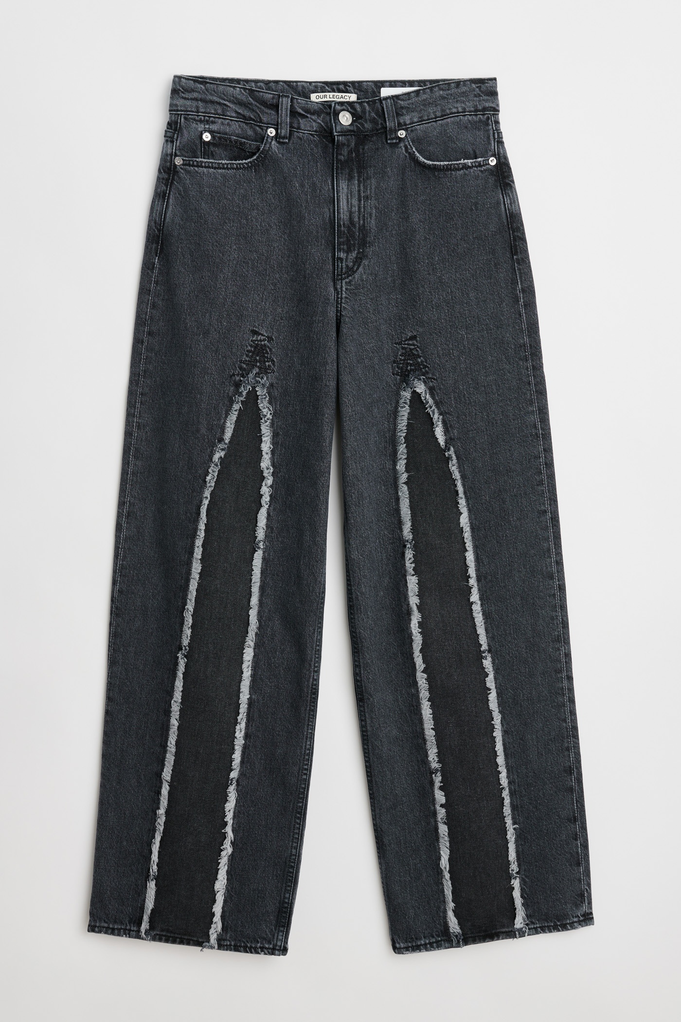 Full Cut Black Slash Denim - 1