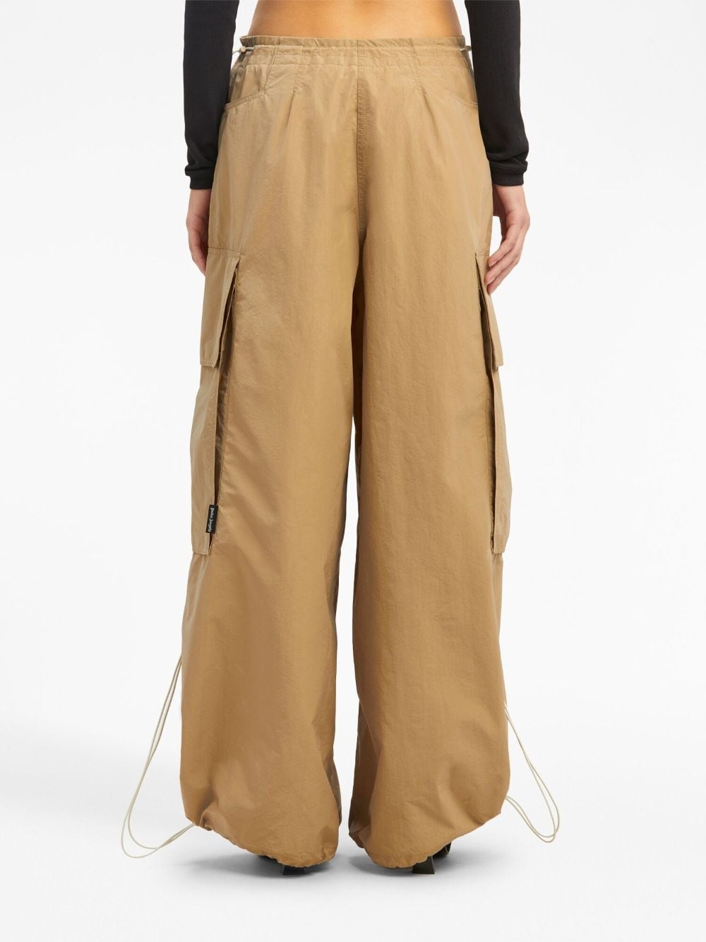 low-rise wide-leg parachute trousers - 5