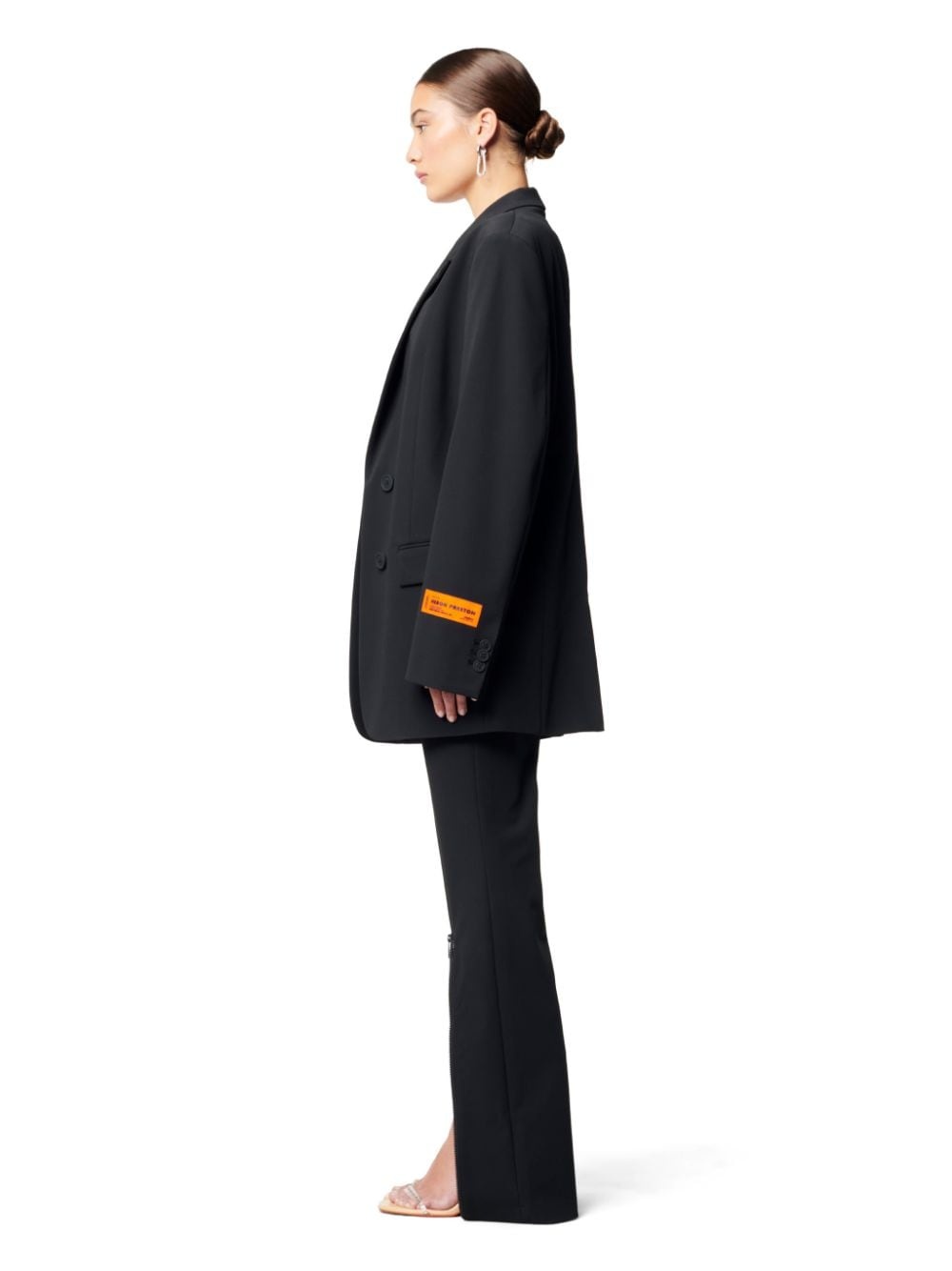 Back Cutout Gabardine Blazer - 3