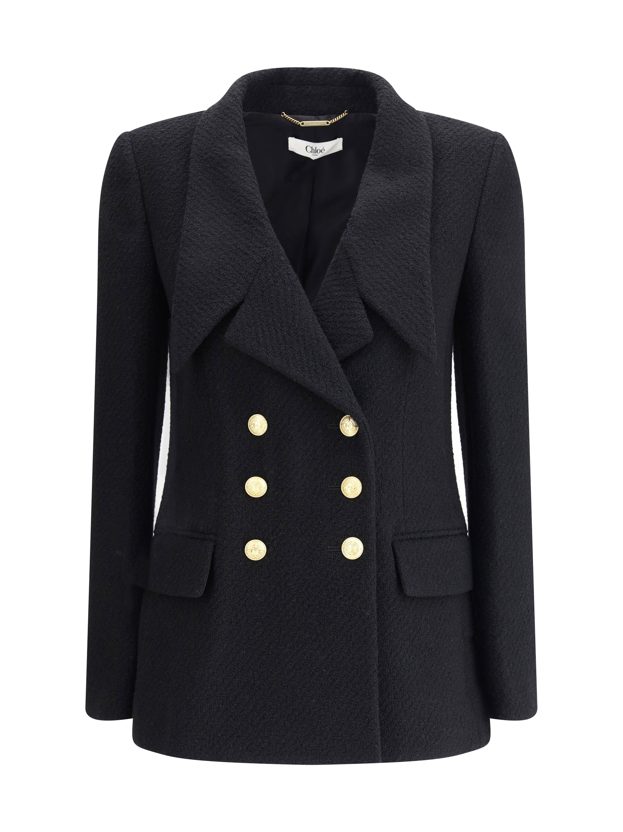 Chloé Women Bouclè Wool Blazer - 1