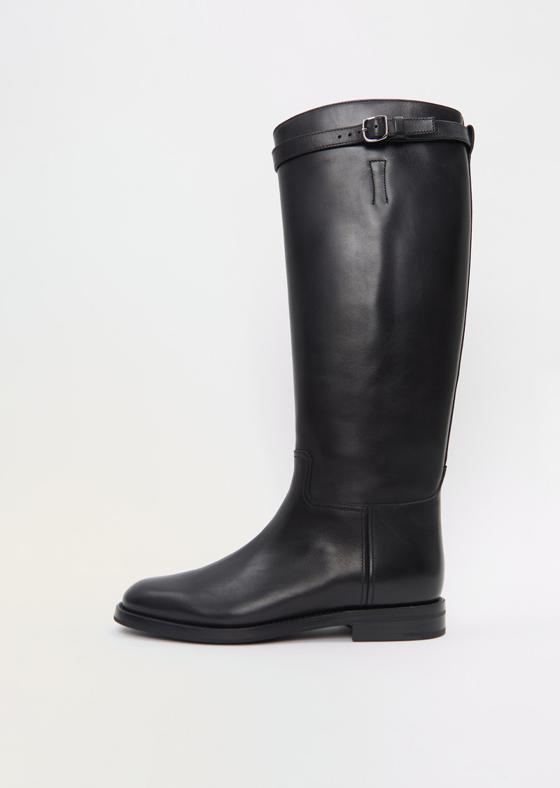 Michelle Polished Leather Boot — Black 1