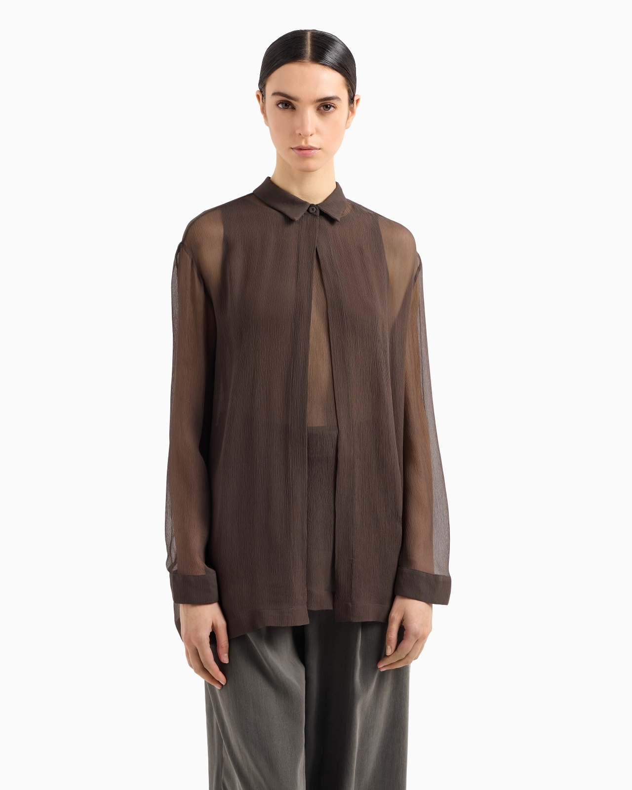 SILK CRÉPON LOOSE SHIRT - 4