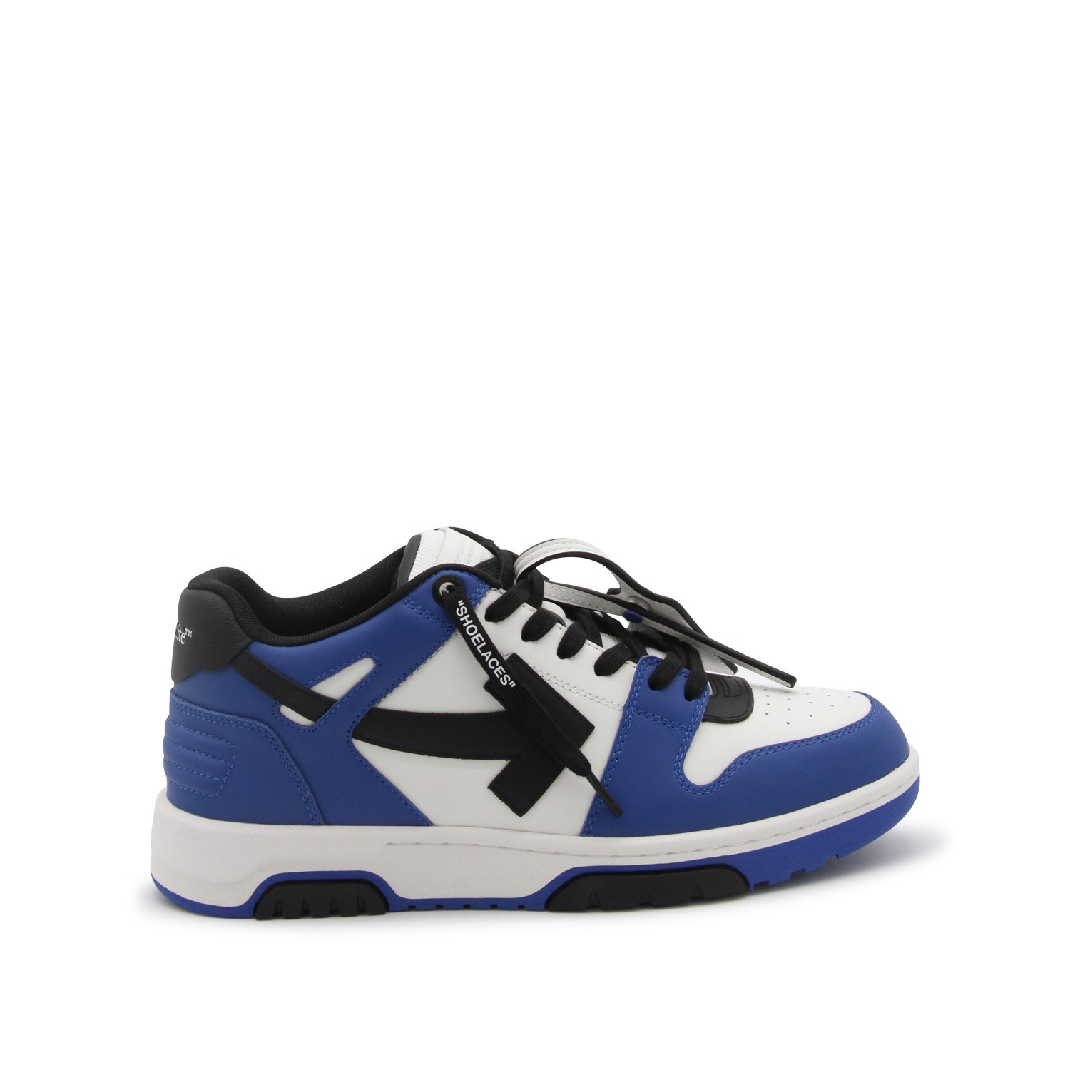 Off-White BLUE, BLACK AND WHITE LEATHER OUT OF OFFICE SNEAKERS