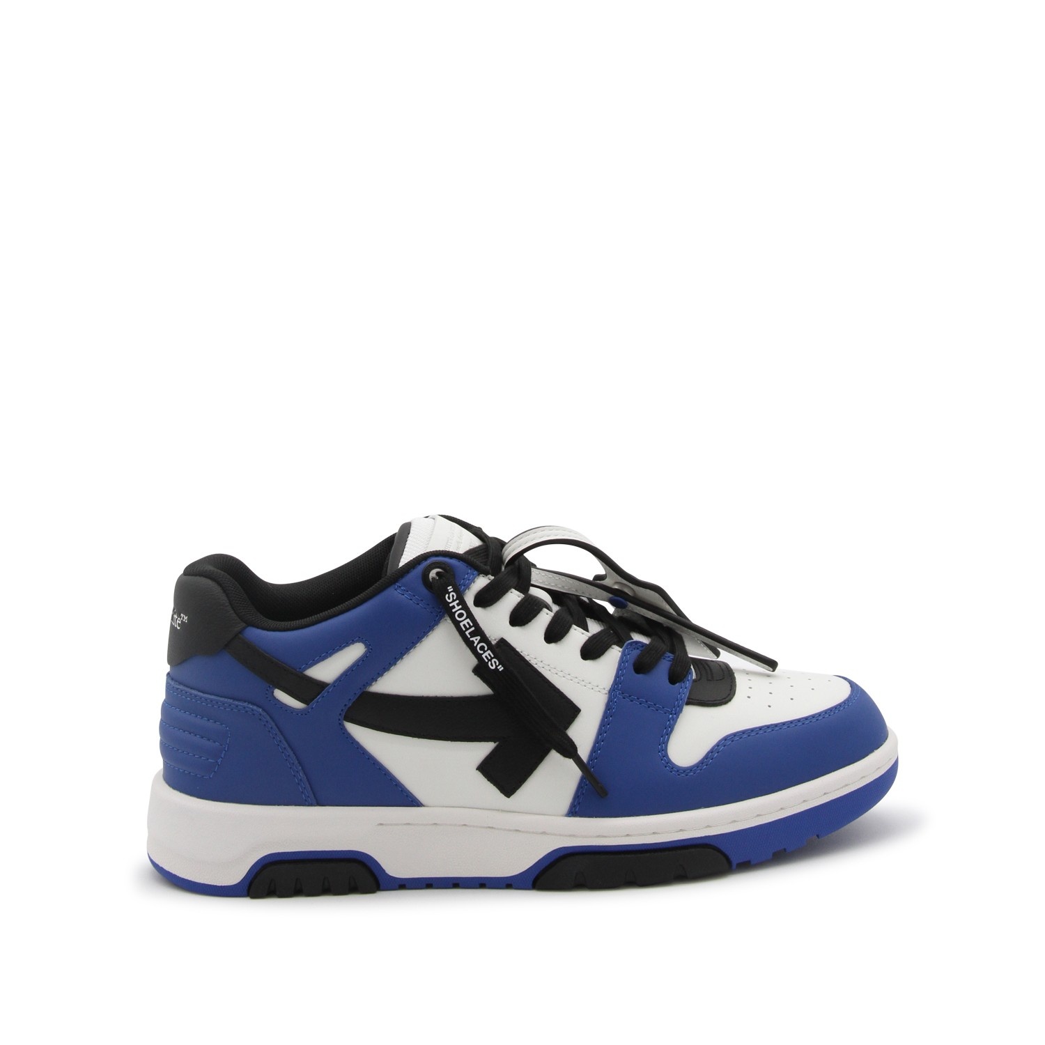 BLUE, BLACK AND WHITE LEATHER OUT OF OFFICE SNEAKERS - 1