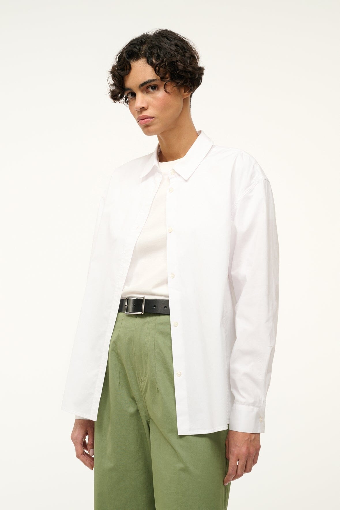 STAUD KELLY SHIRT WHITE - 5