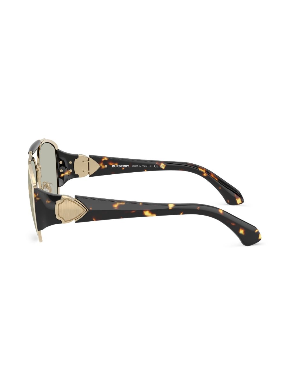 tortoise-shell pilot frame sunglasses - 3