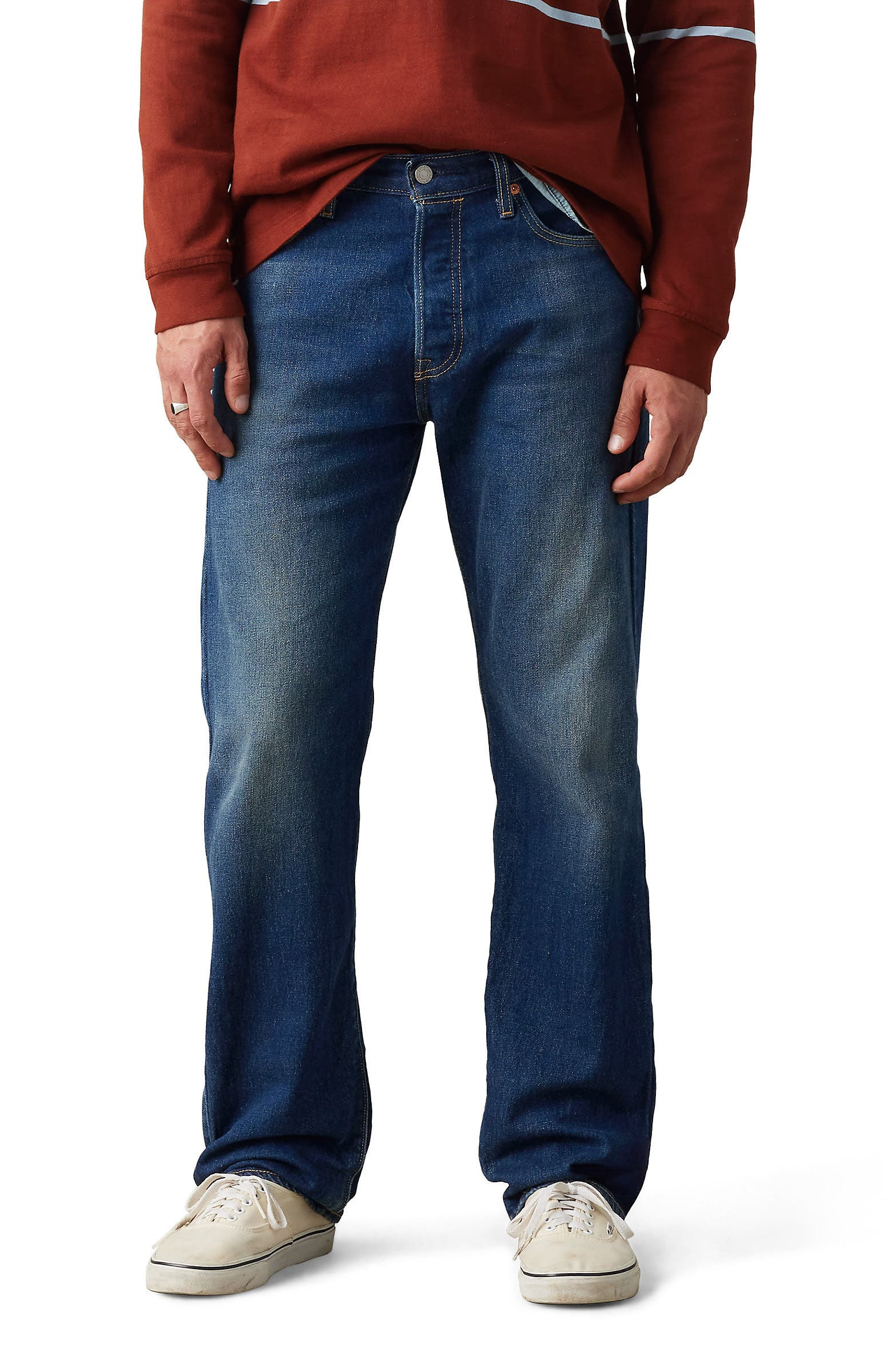 levi's 501® Original Straight Leg Jeans in Its Time To Go Stretch at Nordstrom - 6