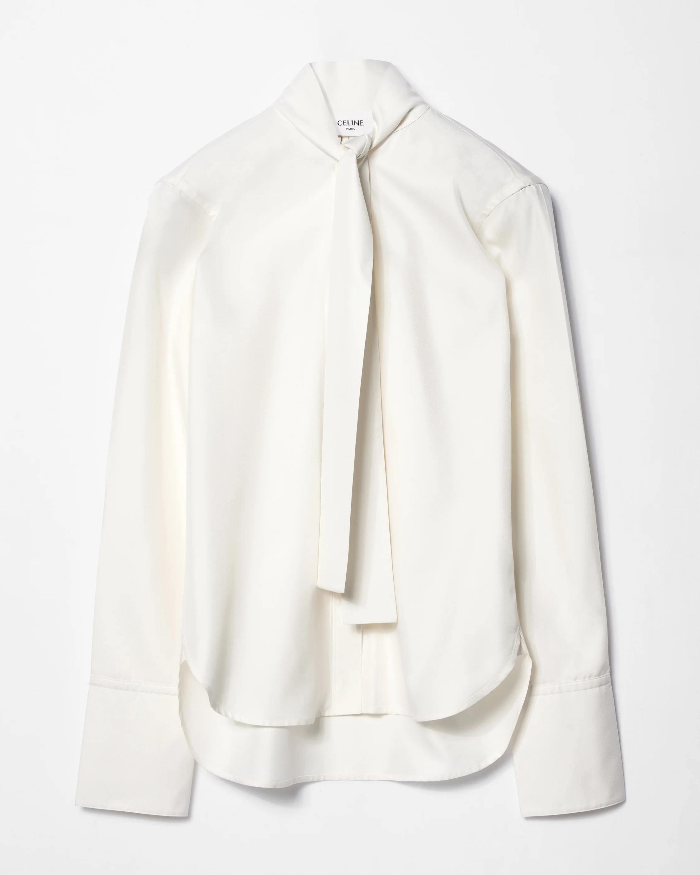 lavalliere shirt IN silk twill - 1