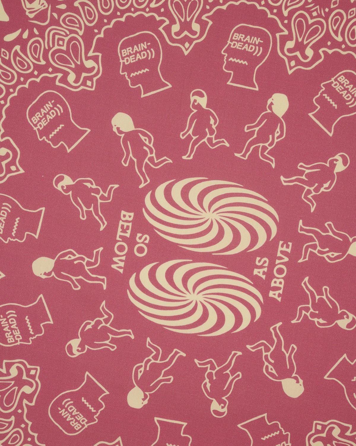 Logohead Paisley Bandana - Dusty Rose - 2