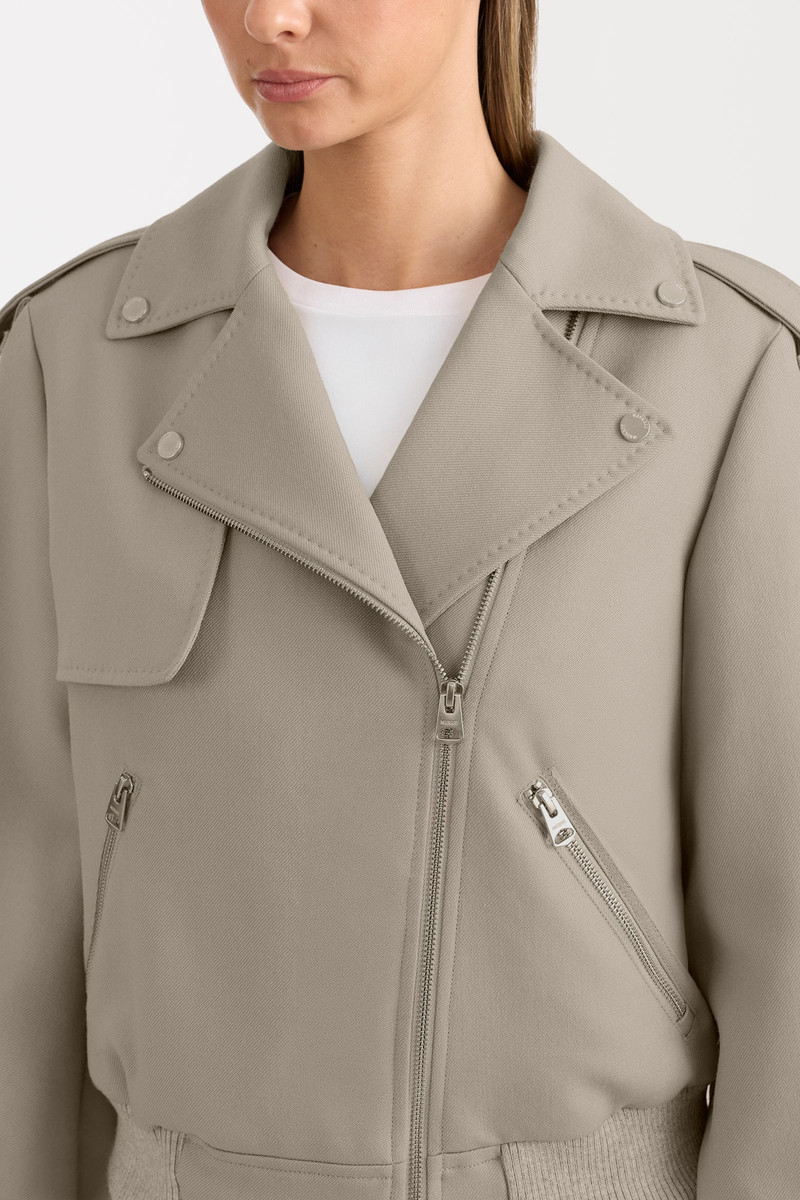 PONY Wool Gabardine Moto Jacket 8
