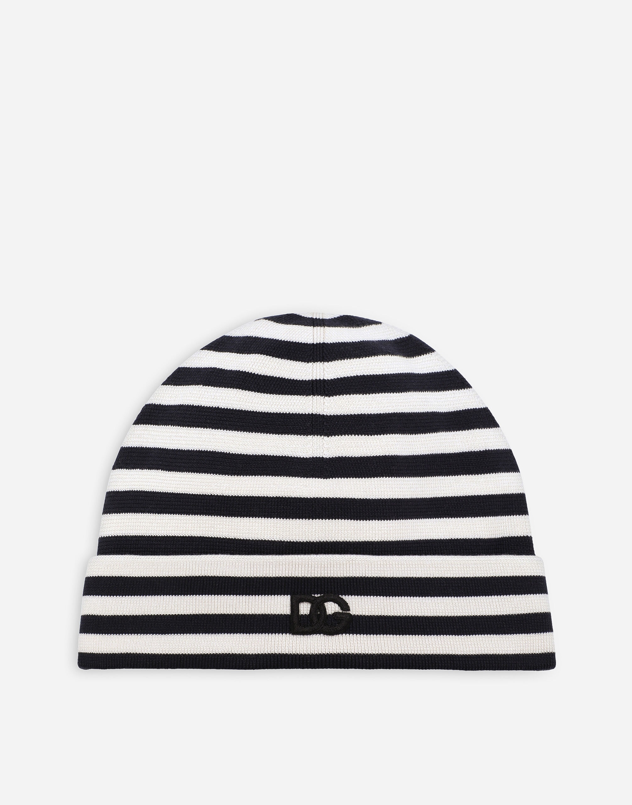 Striped silk knit beanie - 1